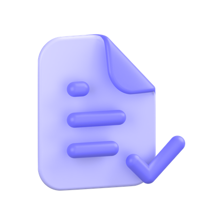 Approve-file 3D Icon