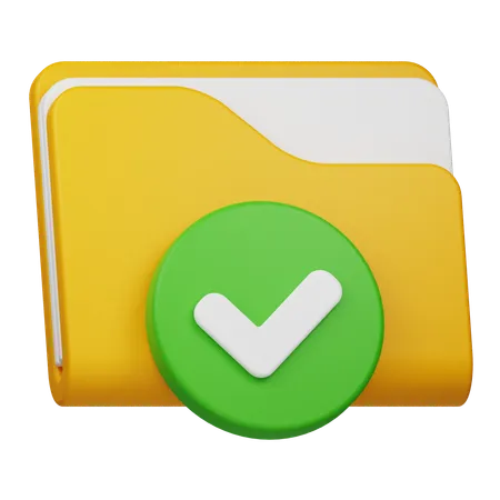 Approve Folder  3D Icon