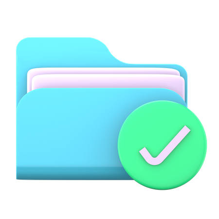 Approve Folder  3D Icon