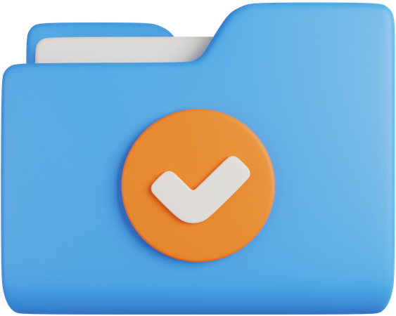 Approve Folder  3D Icon