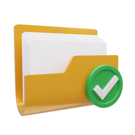 Approve Folder  3D Icon