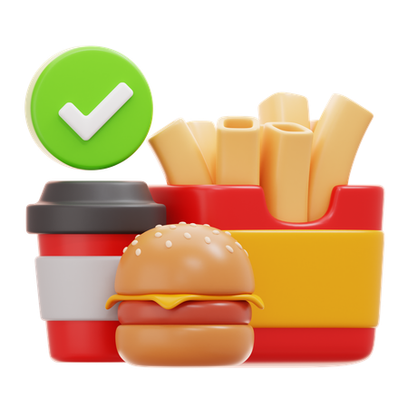 Approve Food  3D Icon