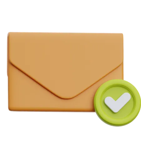 Approve Mail  3D Icon