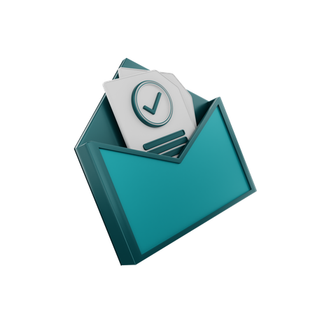 Approve Mail 3D Illustration