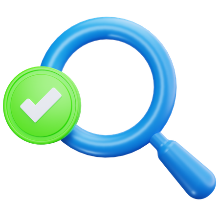 Approve Search  3D Icon