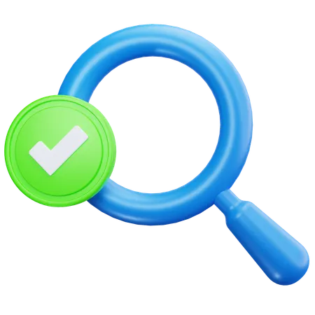Approve Search  3D Icon