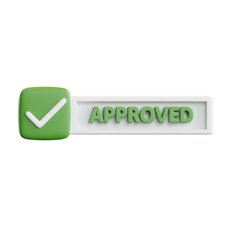 Approve Sign  3D Icon