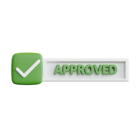 Approve Sign  3D Icon