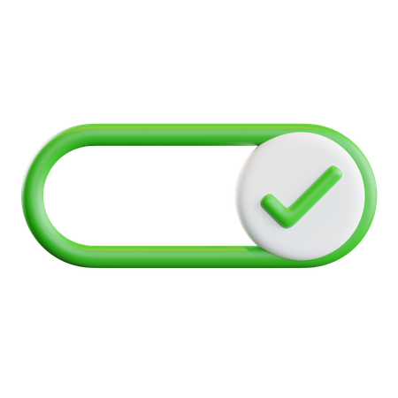 Approve Switch Button  3D Icon
