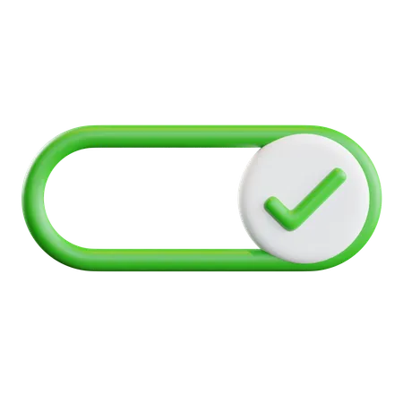 Approve Switch Button  3D Icon