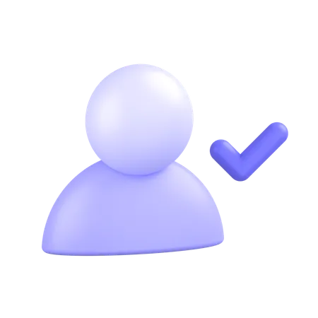 Approve User  3D Icon