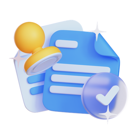 Approved  3D Icon