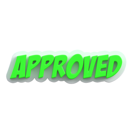 Approved  3D Icon