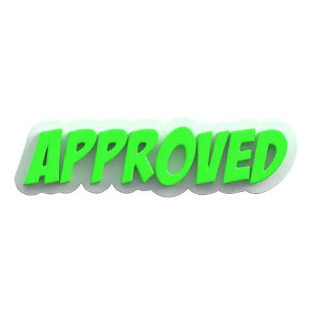Approved  3D Icon