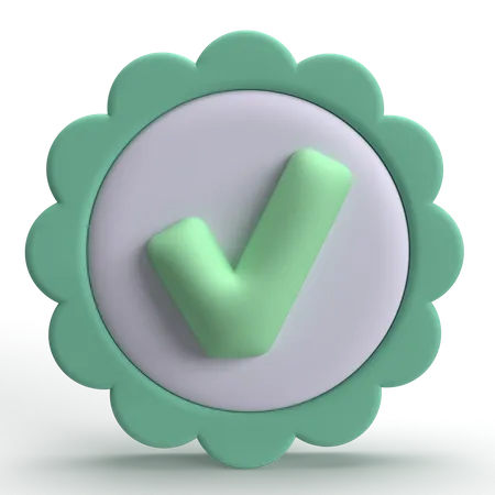 Approved  3D Icon