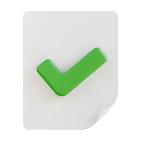 Approved  3D Icon