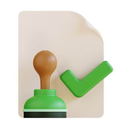 Approved  3D Icon