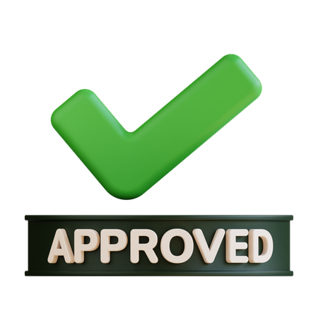 Approved  3D Icon