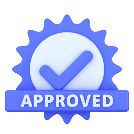 Approved  3D Icon