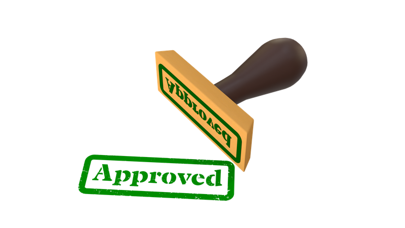 Approved  3D Icon