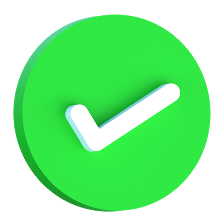 Approved  3D Icon