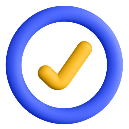 Approved  3D Icon