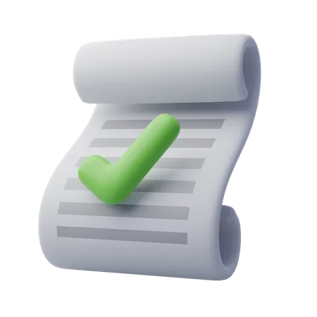 Approved Agreement  3D Icon