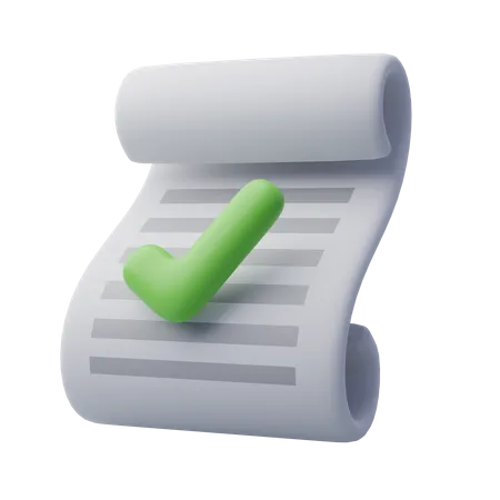 Approved Agreement 3D Icon