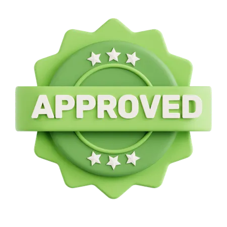 Approved Badge  3D Icon