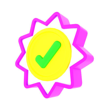 Approved badge  3D Icon