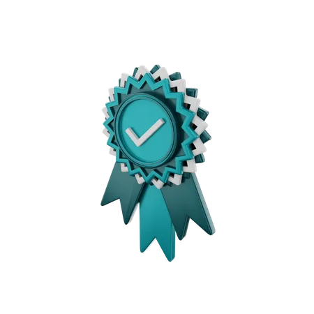 Approved Badge  3D Illustration