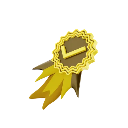 Approved Badge  3D Illustration