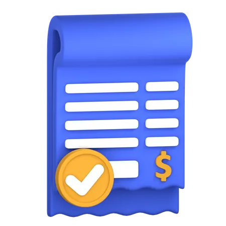 Approved Bill  3D Icon