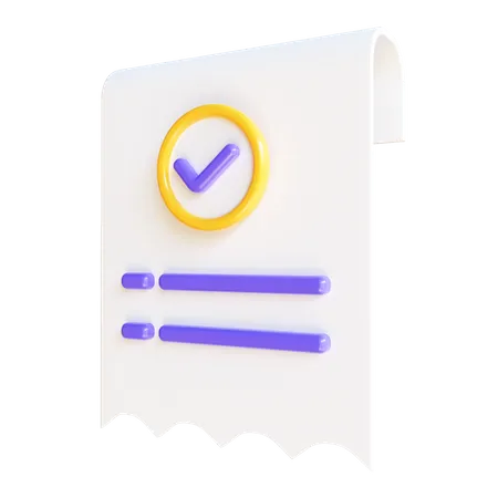 Approved Bill  3D Icon