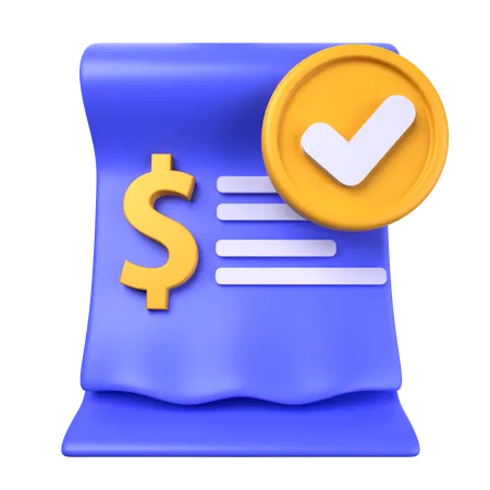 Approved Bill  3D Icon