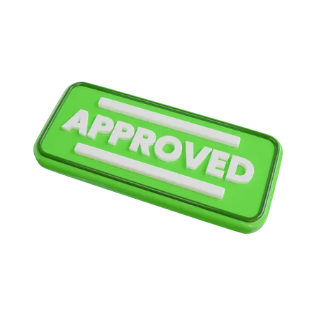 Approved Button 3 D Icon Approved 3 D Icon 3D Icon
