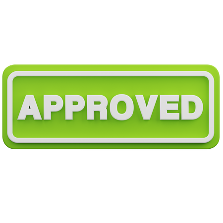 Approved Button  3D Icon