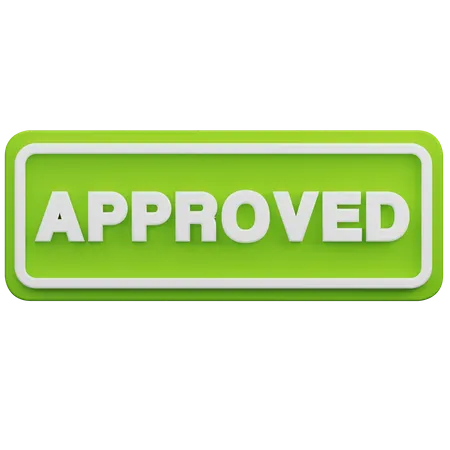 Approved Button  3D Icon