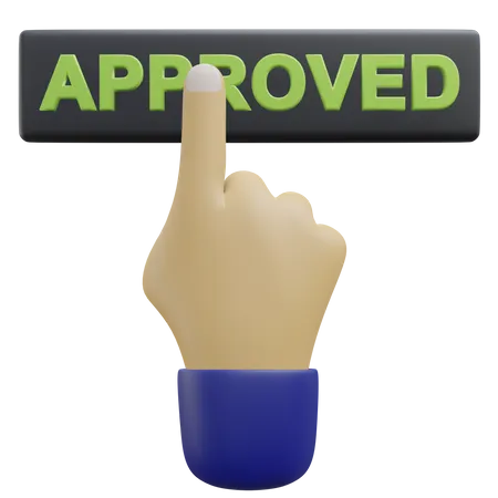 Approved Button  3D Icon