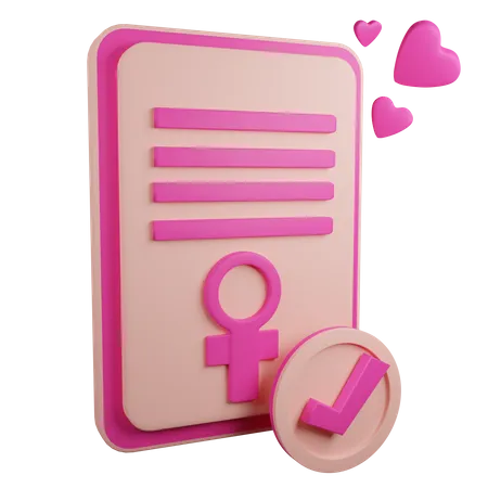 Approved By Women 3 D Icon Contains PNG BLEND GLTF And OBJ Files 3D Icon