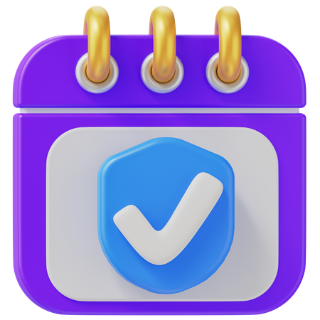 Approved Calendar  3D Icon