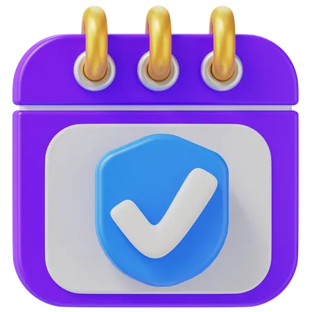 Approved Calendar  3D Icon