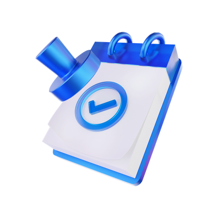 Approved Calendar  3D Icon