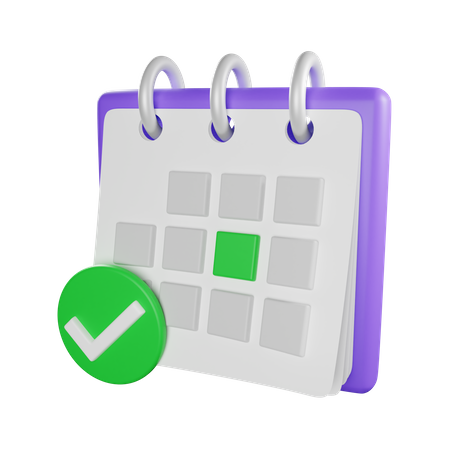 Approved Calendar 3D Icon