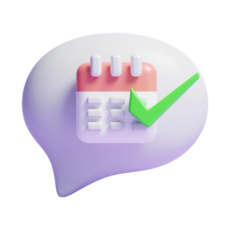 Approved Calendar  3D Icon