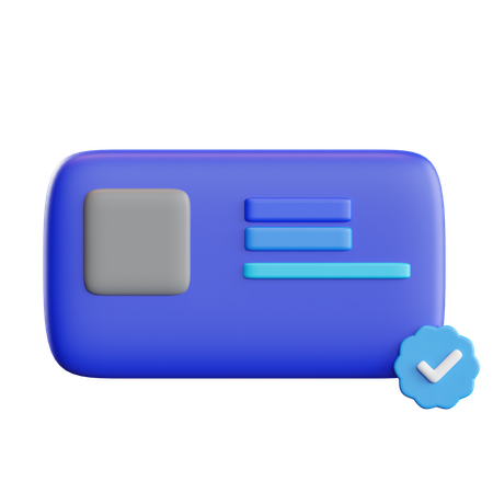 Approved Card  3D Icon