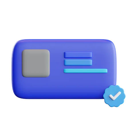 Approved Card  3D Icon