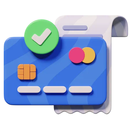 Approved Card 3D Icon