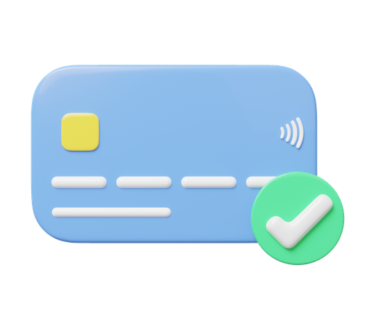 Approved Card Payment  3D Icon