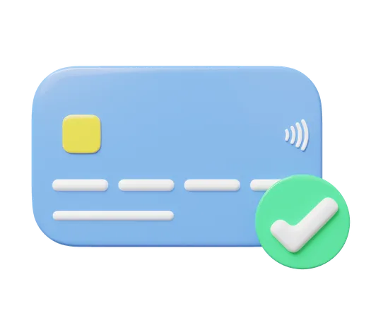 Approved Card Payment  3D Icon